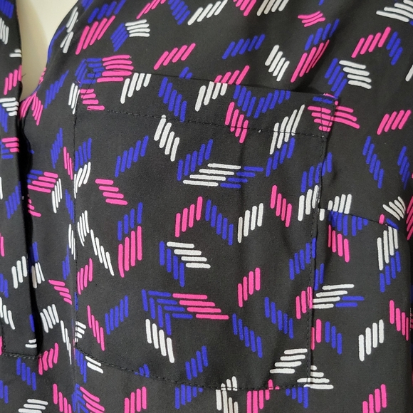 Torrid Black Print Harper 3/4 Sleeve Pullover Blouse Plus Size 1x - Picture 8 of 12